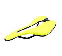 VOANZO Sedile per Mountain Bike con Zona Centrale in Rilievo e vestibilità dal Design ergonomico Cuscino per Bicicletta Traspirante per Donna Uomo MTB/Cyclette/Bici da Strada (Giallo)