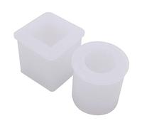 VOANZO Set di 2 stampi in silicone di grandi dimensioni, per colata in resina epossidica, per vasi di fiori, portacandele, creazione di gioielli, portapenne fai da te