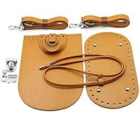 VOANZO - Set di 7 pezzi in pelle sintetica (PU) per borsa fai da te a tracolla, accessori pe il cucito, colore giallo scuro, taglie diverse