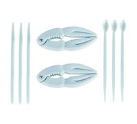 VOANZO Set di 8 Pezzi di Cracker per granchi e Utensili - Cracker per Aragosta Artigli di Zampe di Granchio Utensili Attrezzi per Frutti di Mare per Mangiare Comodamente a casa o bollire i Frutti