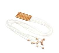 VOANZO Set di uncinetti in bambù da 12 pezzi - Kit ideale per lavorare all'uncinetto molti modelli e progetti - Dimensioni 3,0-10,0 mm con estremità dei cavi in plastica (beige)