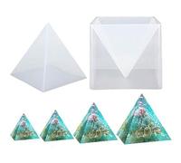 VOANZO Stampo in silicone a piramide 15CM Stampo per decorazione di ornamenti fai-da-te Crema epossidica color crema Fiori secchi Stampo trasparente