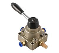 VOANZO Valvola Manuale a Leva Rotante pneumatica Hv-03 3/8”Bsp Controllo del Flusso d'Aria 3 Posizioni 4 Vie