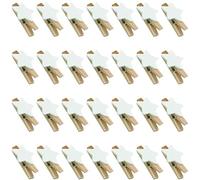 Voarge - 100 pezzi di mollette per bucato a forma di stella in legno, mollette decorative per artigianato, clip per foto - Mollette natalizie in legno per piccole decorazioni artigianali per feste di