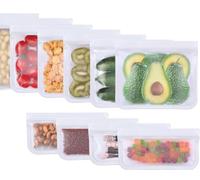 Voarge 11 sacchetti ermetici in silicone riutilizzabili per frutta, verdura, carne e panini, ideali per la casa, la cucina e i viaggi