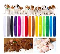 VOARGE 15 pezzi Collari per cuccioli per allevatori, Collare regolabile per cuccioli, Collare per cucciolo utilizzato per animali domestici appena nati, Identificazione per cani, Marchi per cani