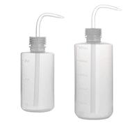 Voarge 2 Pezzi Bottiglie di Plastica da Spremere, Bottiglie di plastica traslucida a gomito, Bottiglie di plastica di sicurezza da laboratorio(250 ml / 500 ml)