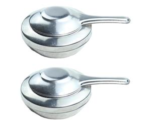 Voarge 2 Pezzi Bruciatori per Fondue, Mini Bruciatore in Acciaio Inox ad Alcool, Bruciatore ad Alcool per Fondue, Bruciatore ad Alcool da Campeggio, per Hot Pot, Cucina Dry Pot, Outdoor, Campeggio