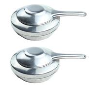 Voarge 2 Pezzi Bruciatori per Fondue, Mini Bruciatore in Acciaio Inox ad Alcool per Hot Pot, Cucina Dry Pot, Outdoor, Campeggio