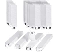 Voarge 32 paia strisce per appendere quadri, strisce adesive da appendere a parete, per marmo, piastrelle in ceramica, vetro, metallo, plastica, legno, 93 x 19 mm bianco