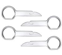 Voarge 4 pezzi auto radio DIN chiave di rilascio chiavi strumento di rimozione per auto, auto, auto, auto, auto, auto, auto, auto, disk head, unità stereo, lettore CD universale