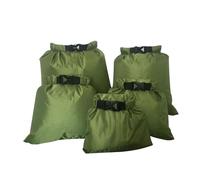 Voarge 5 sacchetti asciutti, sacchetto impermeabile, 5 pezzi, per la deriva, verde militare, adatti per nuoto, navigazione, rafting, IR da escursione (1,5 l/2,5 l/3,5 l/4,5 l/6 litri)