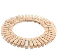 VOARGE 50 mollette in legno di faggio con molla a spirale extra forte, mollette in legno per bucato, adatte per ogni stendibiancheria, stabili e resistenti alle intemperie