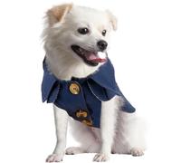 Voarge Cappotto per animali domestici, vestiti per cani di piccola taglia Chihuahua Cappotto per cani antivento carino cappotto per animali domestici (M, blu marino)