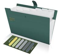 Voarge Cartellina portadocumenti A4, con 8 scomparti, in plastica espandibile