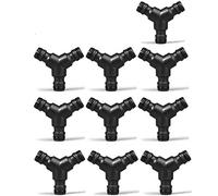Voarge Connettori a Y, set di 10 tubi da giardino, divisori per tubi in plastica (3 vie), connettore di derivazione per tubo flessibile