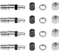 Voarge Dunlop - Set completo di 16 valvole per bicicletta, con adattatore per valvola per bicicletta, dadi e tappi per valvola, nucleo valvola per pneumatici standard