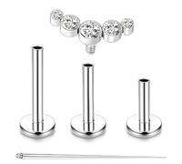 Voarge G23 Helix Titan Piercing gioielli 6/8/10 mm filettatura interna Labret argento Piercing anello trago piercing