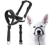 Voarge Pettorina da addestramento per cani e animali domestici, facile da regolare, leggera, con cinghia per naso imbottita, supporto per addestramento per cani evita abbaiare mordere e masticare, L