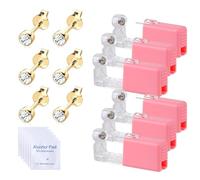 Voarge Pistola per piercing per orecchio, usa e getta, set di piercing per naso e asepsi, Orecchini in acciaio inox in, In acciaio inox