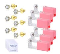 Voarge Pistola per piercing per orecchio, usa e getta, set di piercing per naso e asepsi, Orecchini in acciaio inox in, In acciaio inox