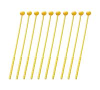 Voarge Set di 10 bacchette per percussioni per marimba, bacchette a sfera, bastoni sonori per energia, xilofono, campane in legno e giocattoli di apprendimento per bambini, giallo