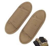 Voarge Set di 2 imbottiture per spalla, per airsoft, in nylon, per borsa da viaggio, zaino, cinghie (Kaki)