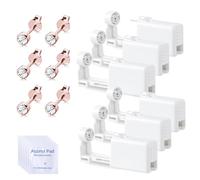 Voarge Set di 6 pistole per forare le orecchie, kit di pistole per piercing monouso sterili di sicurezza per orecchio e naso, strumento per piercing autonomo indolore con orecchini, kit di piercing