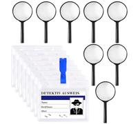 Voarge Set di 8 occhiali Voarge, adatti per feste di compleanno, temi polizieschi e di spionaggio, costumi da agente segreto, abiti da esploratore