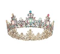 Voarge Tiara Corona di cristallo per Bridal, Principessa Diadema Matrimonio Tiara Crown Vintage Principessa Corona per Matrimonio Compleanno Prom Retro, Taglia unica, metallo, Diamante ad acqua