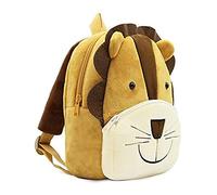 Voarge Zaino per bambini, zaino per la scuola dei cartoni animati, mini borsa in peluche, per bambini da 1 a 5 anni, leone, Taglia unica