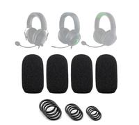 Voarmaks Confezione da 4 copri microfono in schiuma per cuffie Razer | 12 O-Ring in 3 misure, per BlackShark V2/V2 Pro/V2 X/V3, Kaira Pro, Kraken V3/V4
