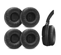 Voarmaks Confezione da 4 cuscinetti auricolari di ricambio compatibili con cuffie JBL Tune 510BT, 520BT, 450BT, 460BT, 500BT, JBL Junior 320 320BT, JR 300BT, 310BT, con pelle stropicciata, colore nero