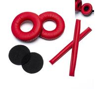 Voarmaks Kit Cuscinetti Auricolari e Fascia Color Arcobaleno Compatibili con Cuffie Sennheiser HD25 HD250BT HD25-ll HD25S Il HMD25 Coperture in Schiuma per Cuffie (Set Rosso)