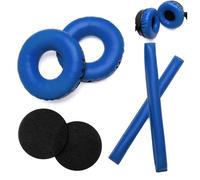 Voarmaks Kit di cuscinetti per cuffie in schiuma color arcobaleno compatibili con cuffie Sennheiser HD25 HD250BT HD25-ll HD25S Il HMD25 (set Blue LR)