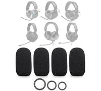 Voarmaks Set di 4 coperture per microfono, filtro antipop compatibili con cuffie da gioco JBL Quantum One, Q1, 100 200 300 350 360 400 600 610 800 810 910 + 12 O-ring in 3 misure