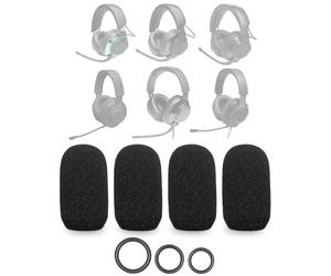 Voarmaks Set di 4 coperture per microfono, filtro antipop compatibili con cuffie da gioco JBL Quantum One, Q1, 100 200 300 350 360 400 600 610 800 810 910 + 12 O-ring in 3 misure