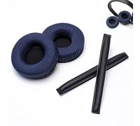 Voarmaks Set di cuscinetti auricolari arcobaleno compatibili con le custodie in schiuma per cuffie Sennheiser HD25 HD250BT HD25-ll HD25S Il HMD25 (set in poliestere blu)