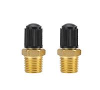VOBOR 1/4" NPT Tank Valve, Anti Corrosion Brass Schrader Valve, Npt Nickel Plated Brass Air Compressor Tank Filling Valve Use with Air Compressor Tanks (4 Pack)