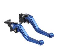 VOBOR 2PCS Leva di frizione del freno del motociclo Dispositivo di frenatura del manubrio Manopola del freno della frizione regolabile in lega di alluminio(Blu)
