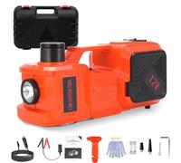 VOBOR Cric Elettrico 5T, 12V Sollevatore Auto Martinetto Idraulico con Pompa di Gonfiaggio e Fari A LED, 150-450 mm Car Electric Jack per Auto e SUV