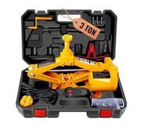 VOBOR Cric Elettrico per Auto, 3T Kit di Attrezzi per Martinetto 12V, Universale Kit di Cric Sollevatore Automatico per Veicoli, SUV, Regolabile Altezza 12-42 cm