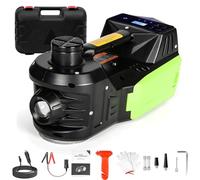 VOBOR Cric Elettrico per Auto 5T, 12V Martinetto Idraulico con Fari a LED e Pompa di Gonfiaggio, 155-450 mm Kit di Attrezzi per Sollevatore per Auto, Pickup, CRV, SUV