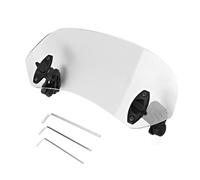 VOBOR Frangivento Moto,Clip Regolabile su Parabrezza Frangivento Parabrezza Deflettore del Vento del Parabrezza del Motociclo Accessori per Moto (Bianco)