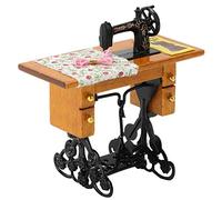 VOBOR Macchina da cucire per casa delle bambole, scala 1:12, mobili in miniatura, stile vintage, modello di macchina da cucire per la casa delle bambole