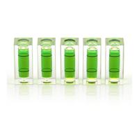 VOBOR Mini Livella Bolla, 5 Pezzi 15 × 15 × 40 MM Piccola Bolla Livella d'Aria Quadrato, Spirit Level per Macchina Fotografica, Camper e Roulotte