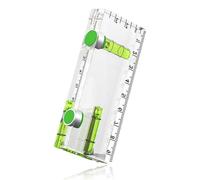 VOBOR Mini Livella Bolla Magnetica Trasparente a Due Direzioni, Misurazione Orizzontale/Verticale per Lavorazione del Legno o Misurazione Fai-da-Te (95x40x14mm)
