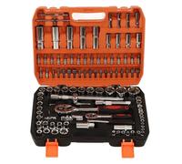 VOBOR Set di Chiavi a Bussola con Cricchetto 1/2" e 1/4", Cr-V Include Cacciavite e Punte con Valigetta, per Riparazioni e Lavori Meccanic, 108 Pezzi