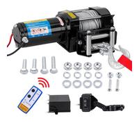 VOBOR Verricello elettrico da 12 V, 4000 lbs con telecomando e interruttore manuale, 1,2 kw 1,6 HP per sollevamento elettrico e verricello per corona, forza di trazione per barca ATV (Wb4,8 mm x 15 m)