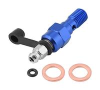 VOBOR Vite di Spurgo, M10x1.0mm Moto Freno Master Pinza a Vite di Sfiato Nipple Banjo Bolt + Dust cap (Colore : Blu)